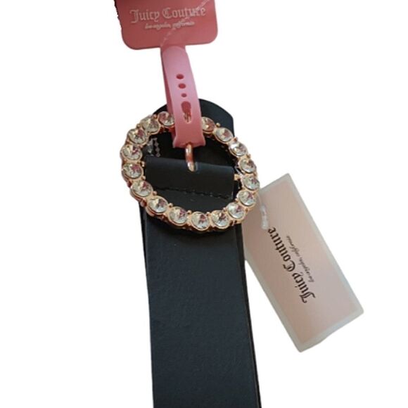 JUICY COUTURE Black Golf Rhinestone Belt Size M/L NWT - Picture 7 of 8